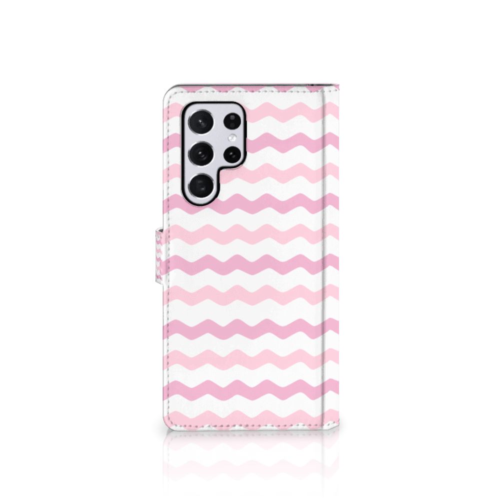 Samsung Galaxy S22 Ultra Telefoon Hoesje Waves Roze