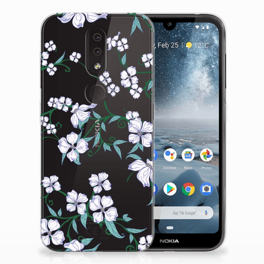 Nokia 4.2 Uniek TPU Case Blossom White