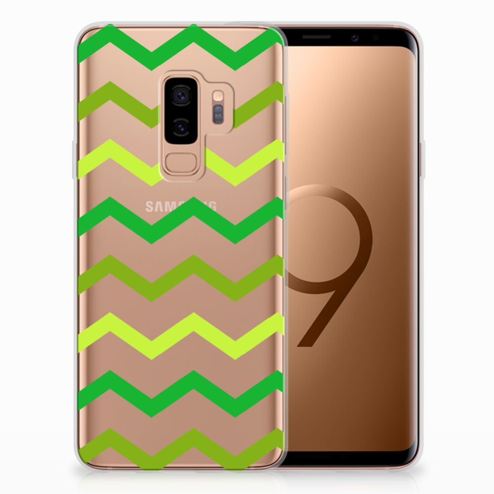 Samsung Galaxy S9 Plus TPU bumper Zigzag Groen