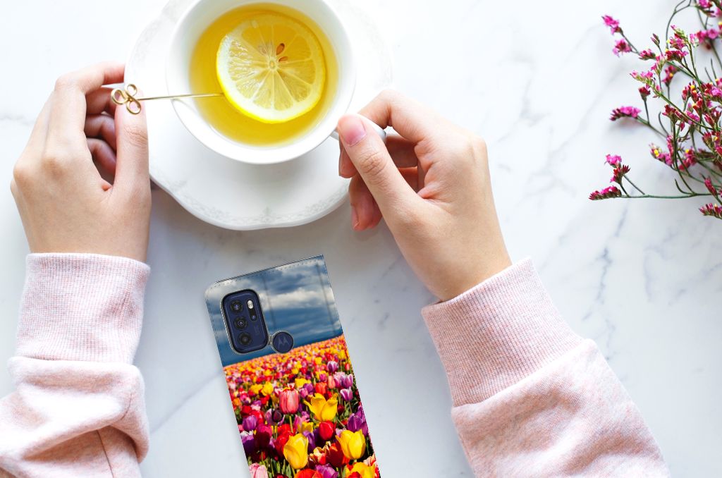 Motorola Moto G60s Smart Cover Tulpen - B2C Telecom