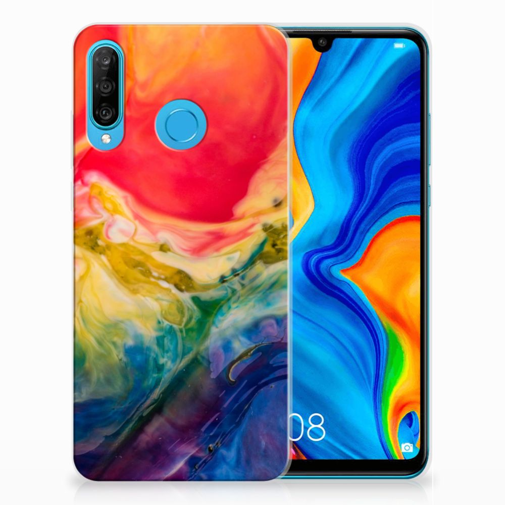 Hoesje maken Huawei P30 Lite Watercolor Dark