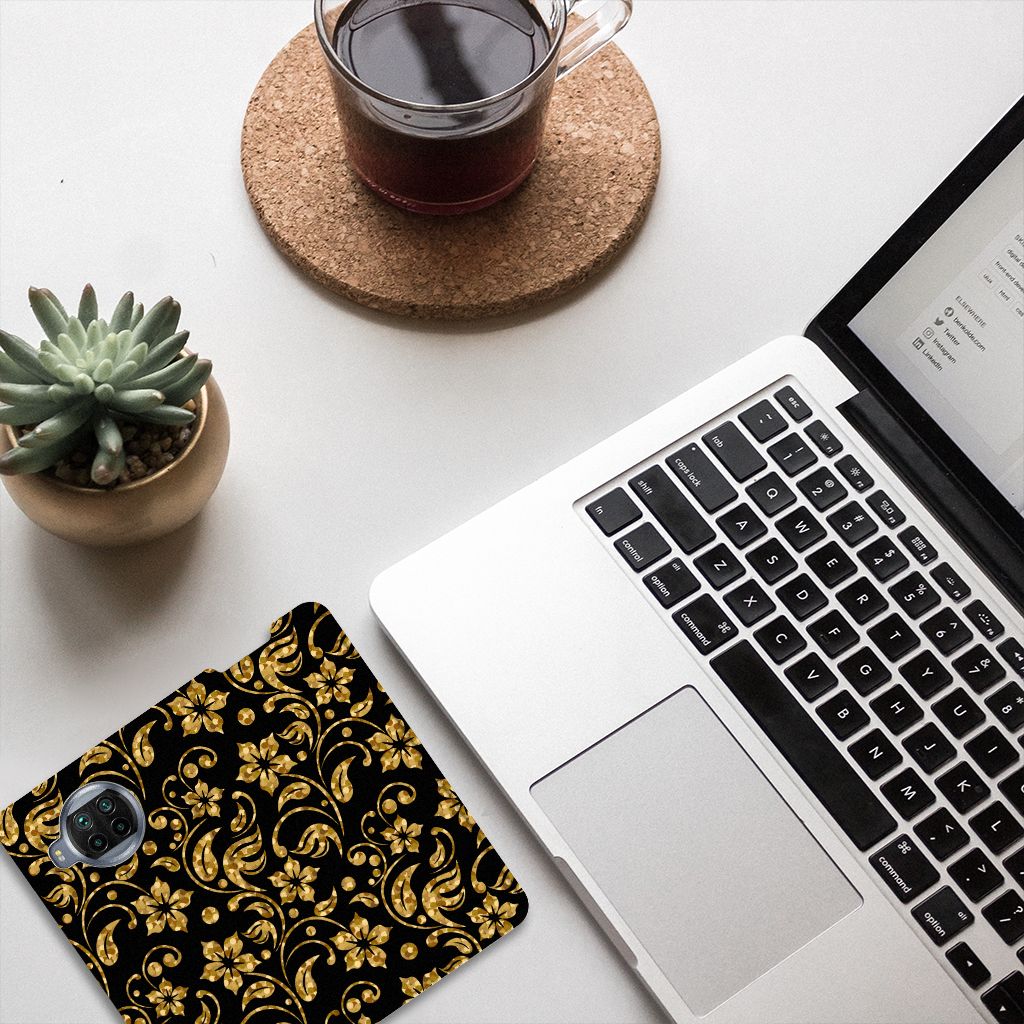 Xiaomi Mi 10T Lite Smart Cover Gouden Bloemen - B2C Telecom