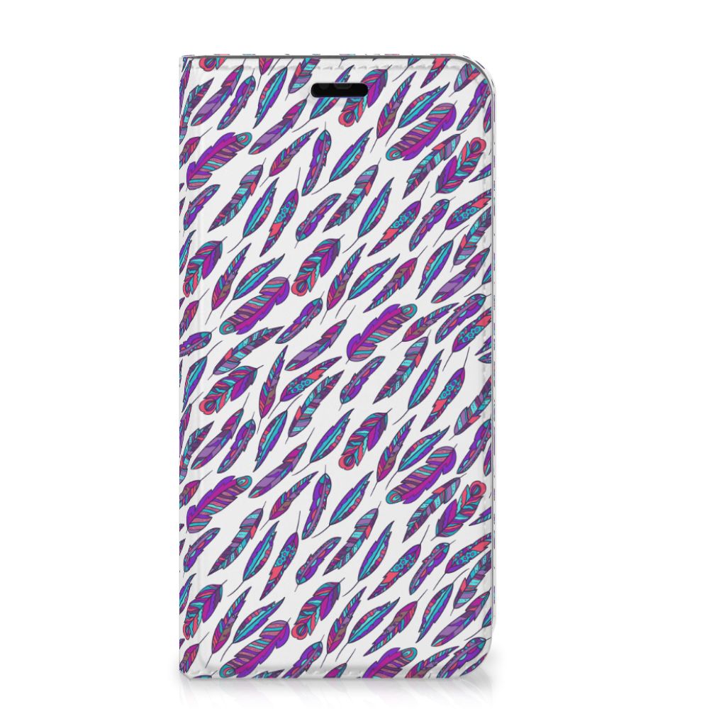 Huawei P Smart Plus Hoesje met Magneet Feathers Color