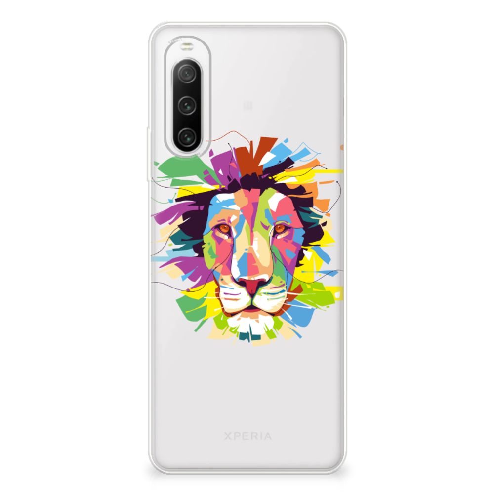 Sony Xperia 10 IV Telefoonhoesje met Naam Lion Color