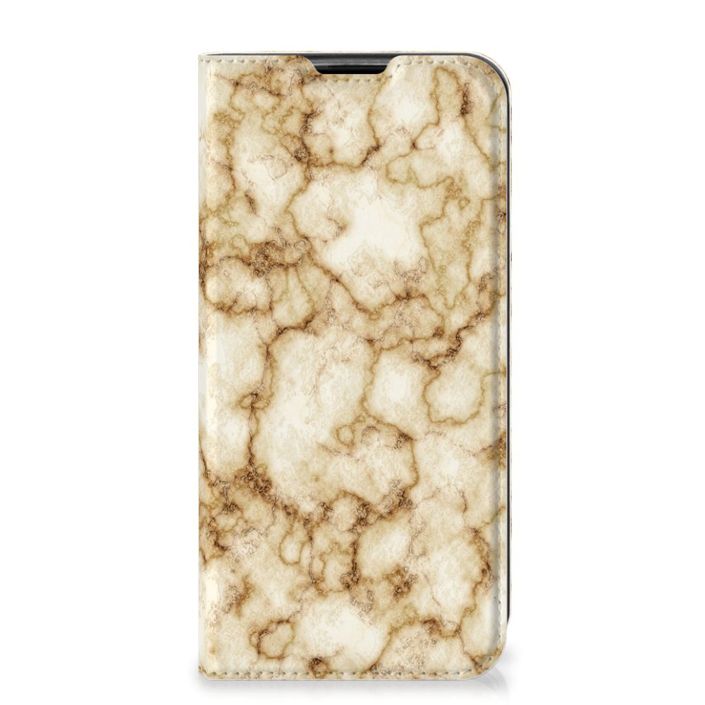 Huawei P40 Lite Standcase Marmer Goud - B2C Telecom