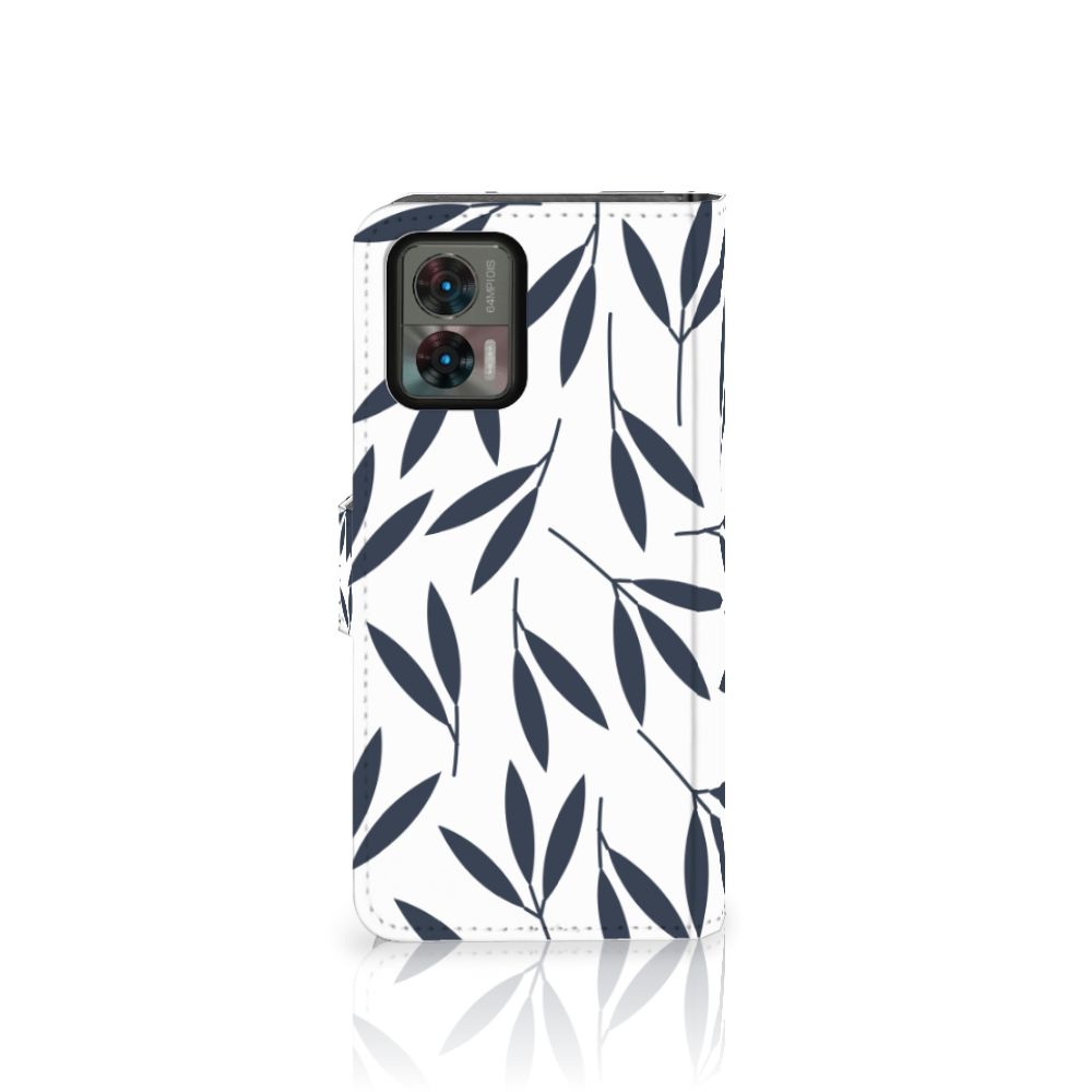 Motorola Edge 30 Neo Hoesje Leaves Blue