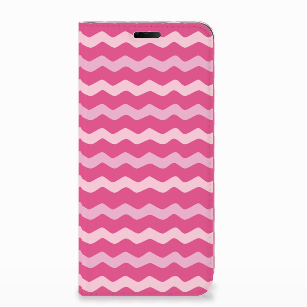 Nokia 7.1 (2018) Hoesje met Magneet Waves Pink