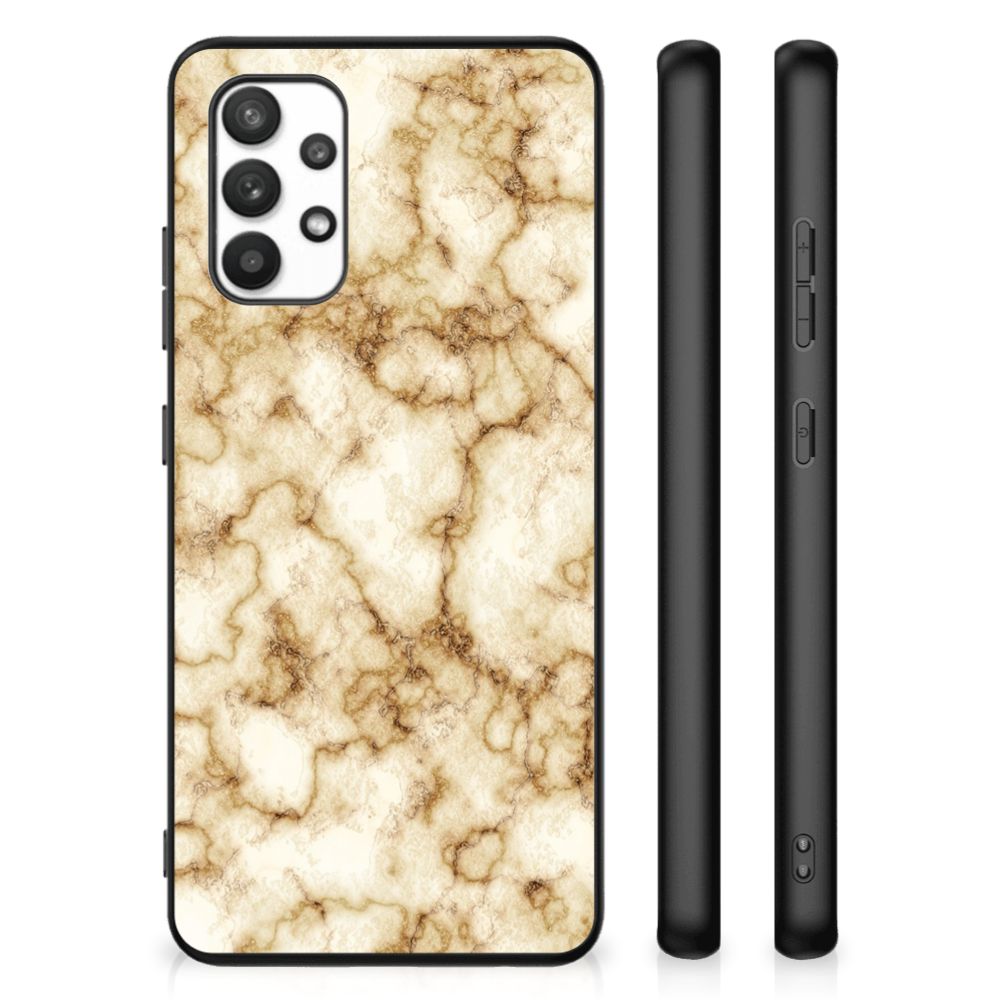Samsung Galaxy A32 4G | A32 5G Enterprise Editie Marmeren Print Telefoonhoesje Marmer Goud B2C Telecom