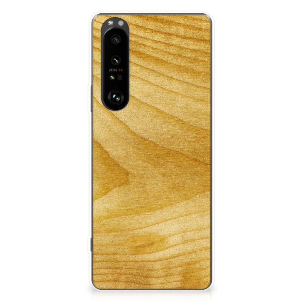 Sony Xperia 1 III Bumper Hoesje Licht Hout