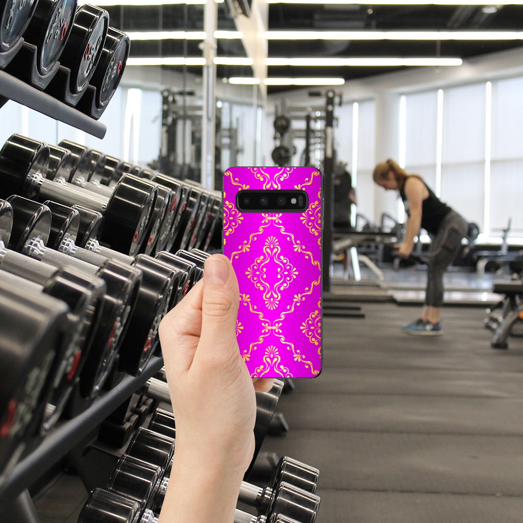 Hoesje TPU Samsung Galaxy S10 Barok Roze B2C Telecom