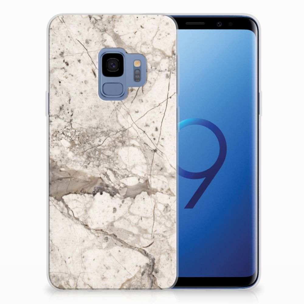 Samsung Galaxy S9 TPU Siliconen Hoesje Marmer Beige