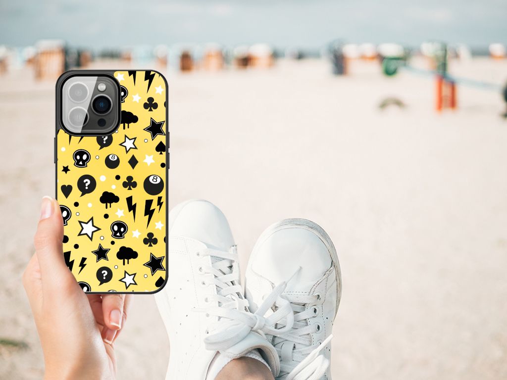 Telefoonhoesje iPhone 13 Pro Max Punk Geel B2C Telecom