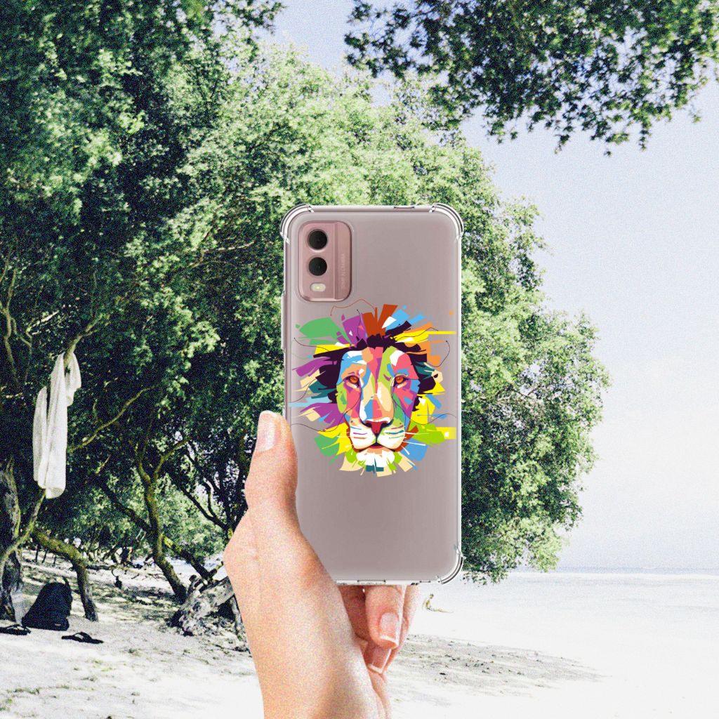 Nokia C32 Stevig Bumper Hoesje Lion Color B2C Telecom