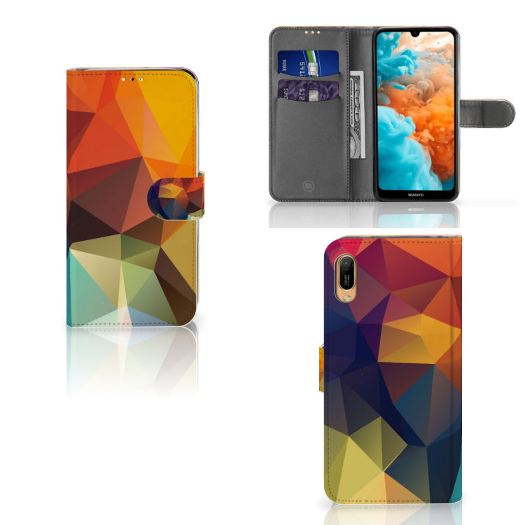 Huawei Y6 (2019) Book Case Polygon Color