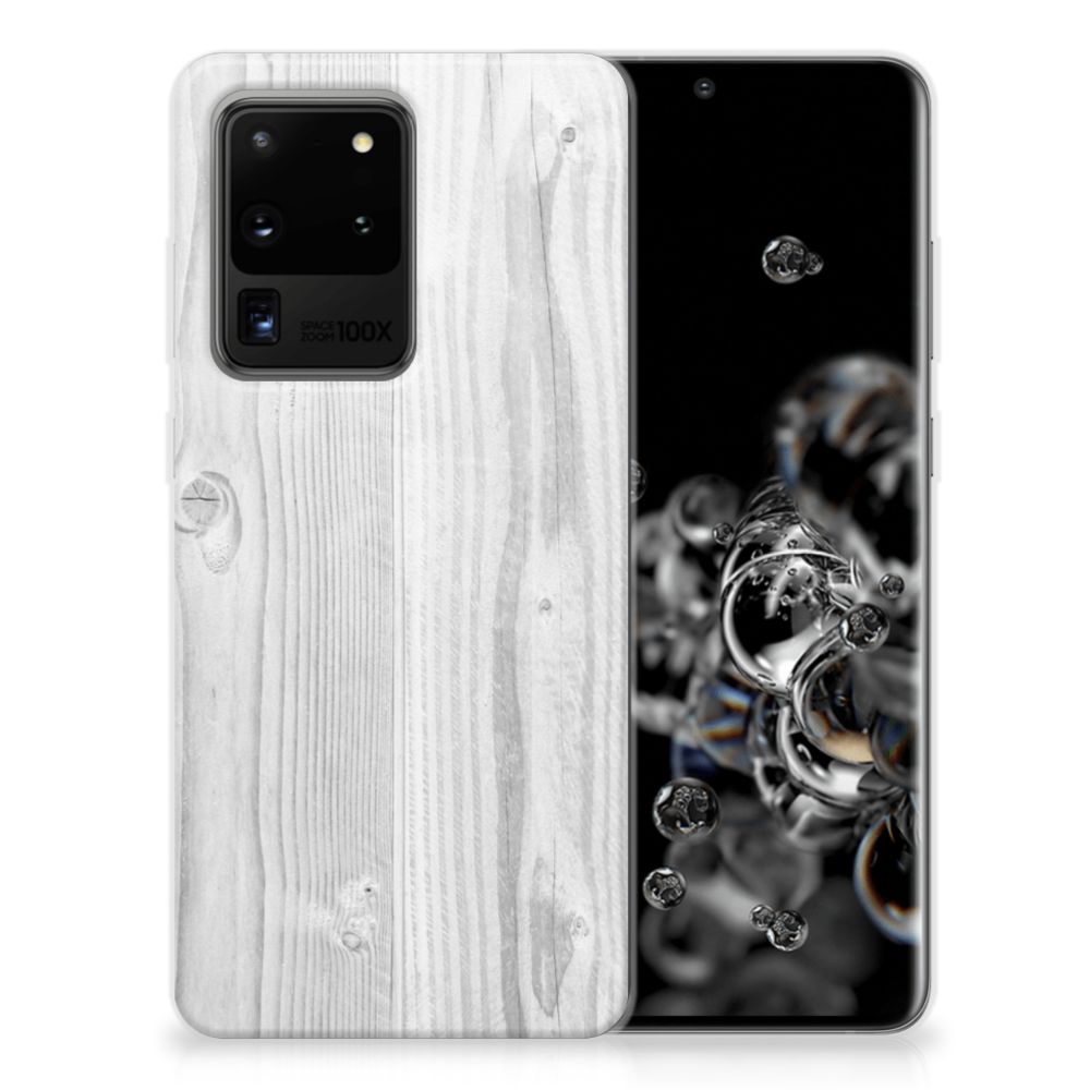 Samsung Galaxy S20 Ultra Bumper Hoesje White Wood B2C Telecom
