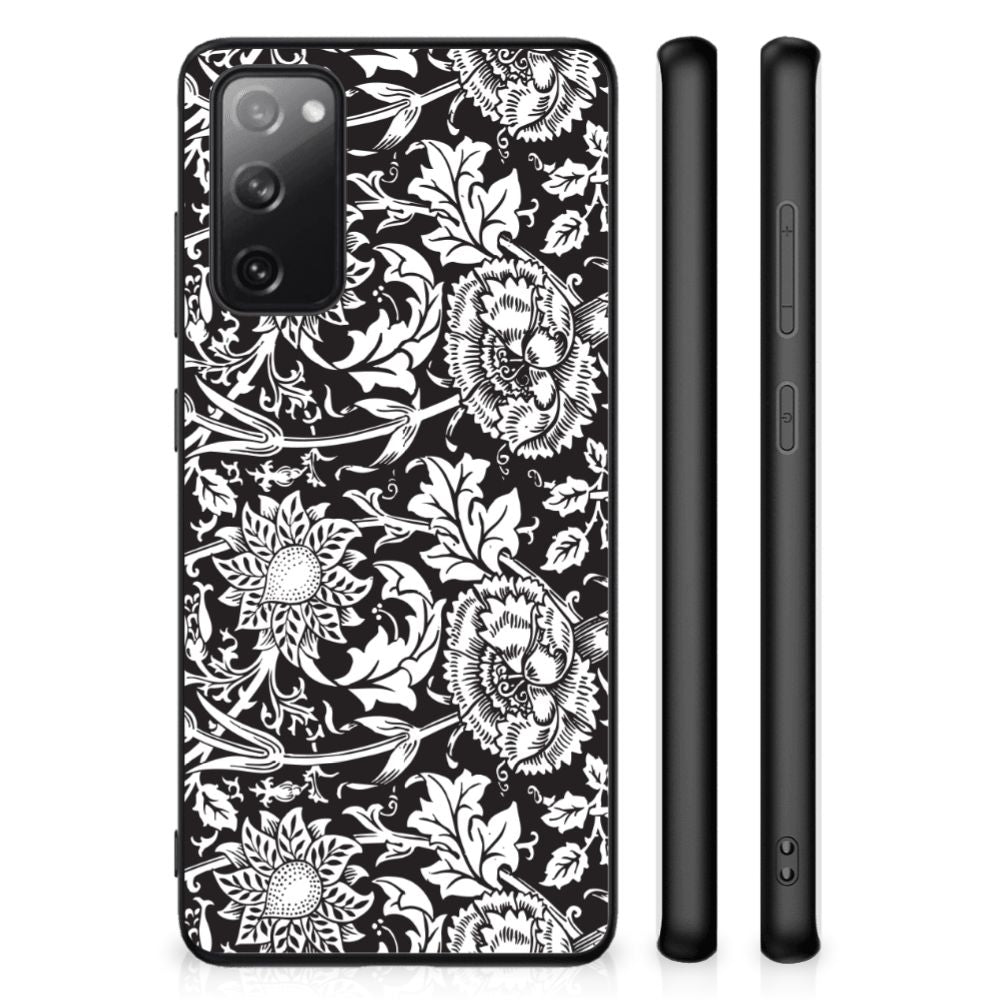 Samsung Galaxy S20 FE Bloemen Hoesje Black Flowers B2C Telecom