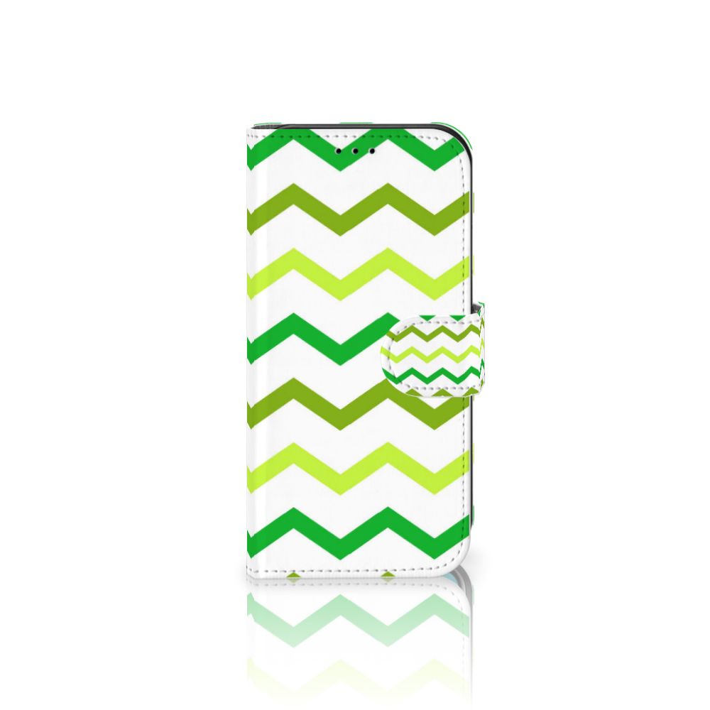 Apple iPhone 11 Pro Telefoon Hoesje Zigzag Groen