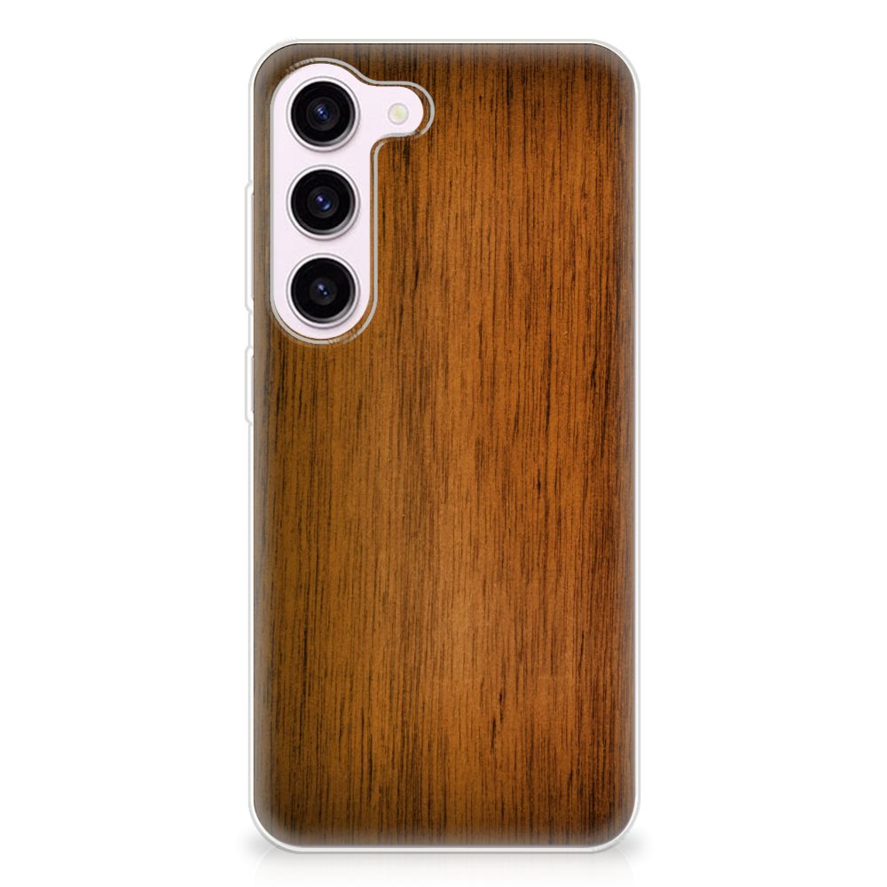 Samsung Galaxy S23 Bumper Hoesje Donker Hout