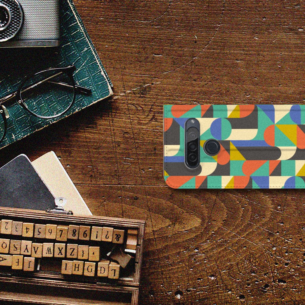 LG G8s Thinq Hoesje met Magneet Funky Retro