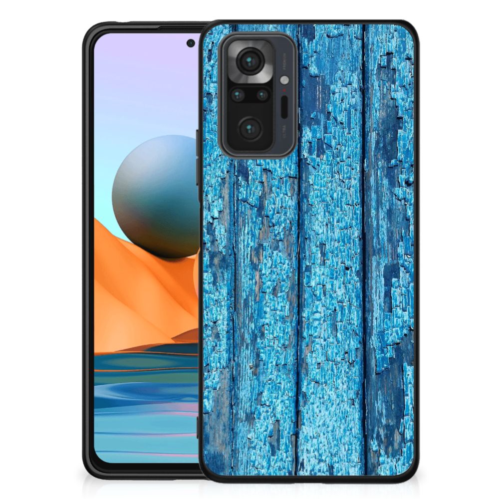 Xiaomi Redmi Note 10 Pro Houten Print Telefoonhoesje Wood Blue B2C Telecom