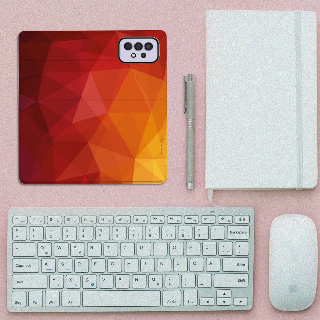 Stand Case voor Samsung Galaxy A33 5G Polygon Red - B2C Telecom