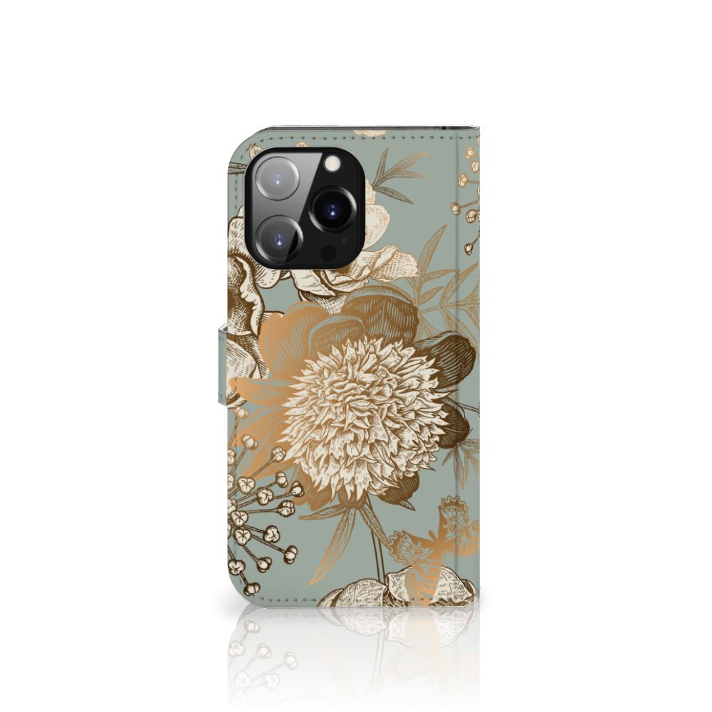 Hoesje voor iPhone 14 Pro Max Vintage Bird Flowers