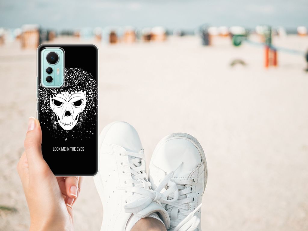 Silicone Back Case Xiaomi 12 Lite Skull Hair B2C Telecom