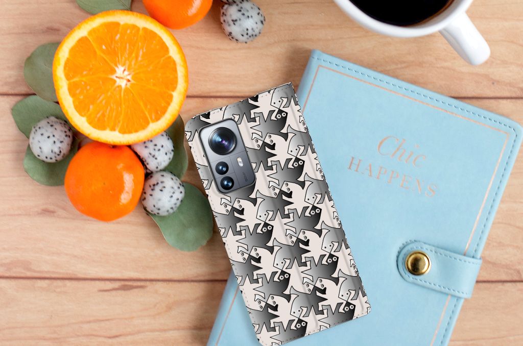 Xiaomi 12 Pro Hoesje maken Salamander Grey - B2C Telecom