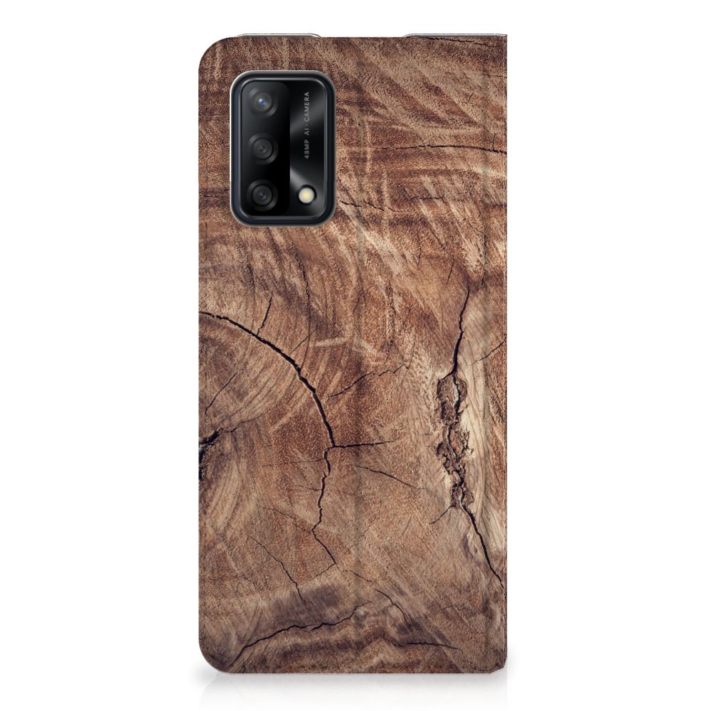 OPPO A74 4G Book Wallet Case Tree Trunk - B2C Telecom