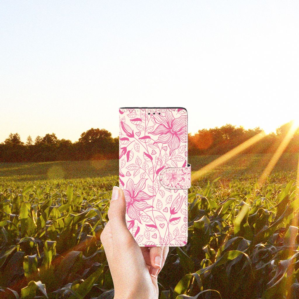 Motorola Edge 20 Lite Hoesje Pink Flowers