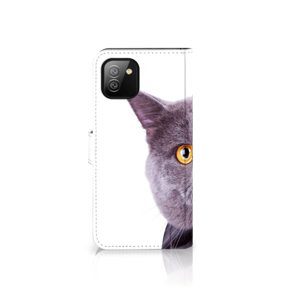 Samsung Galaxy A03 Telefoonhoesje met Pasjes Kat