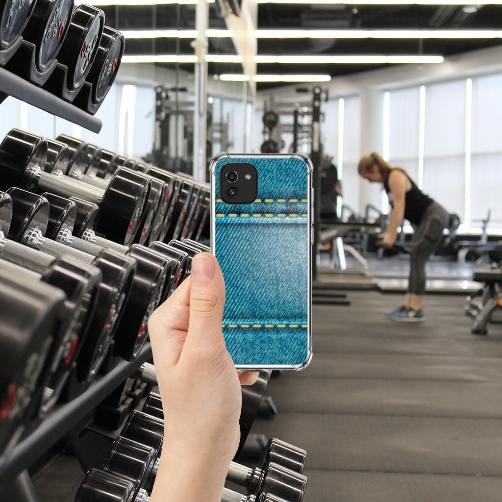 Samsung Galaxy A03 Anti Shock Bumper Case Jeans B2C Telecom