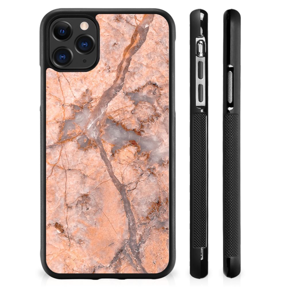 Apple iPhone 11 Pro Max Gripcase Marmer Oranje B2C Telecom