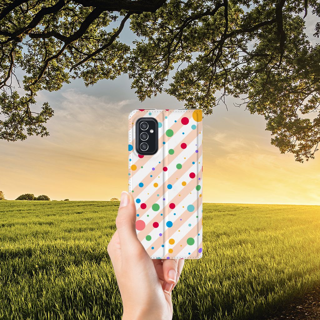 Samsung Galaxy M52 Hoesje met Magneet Dots - B2C Telecom