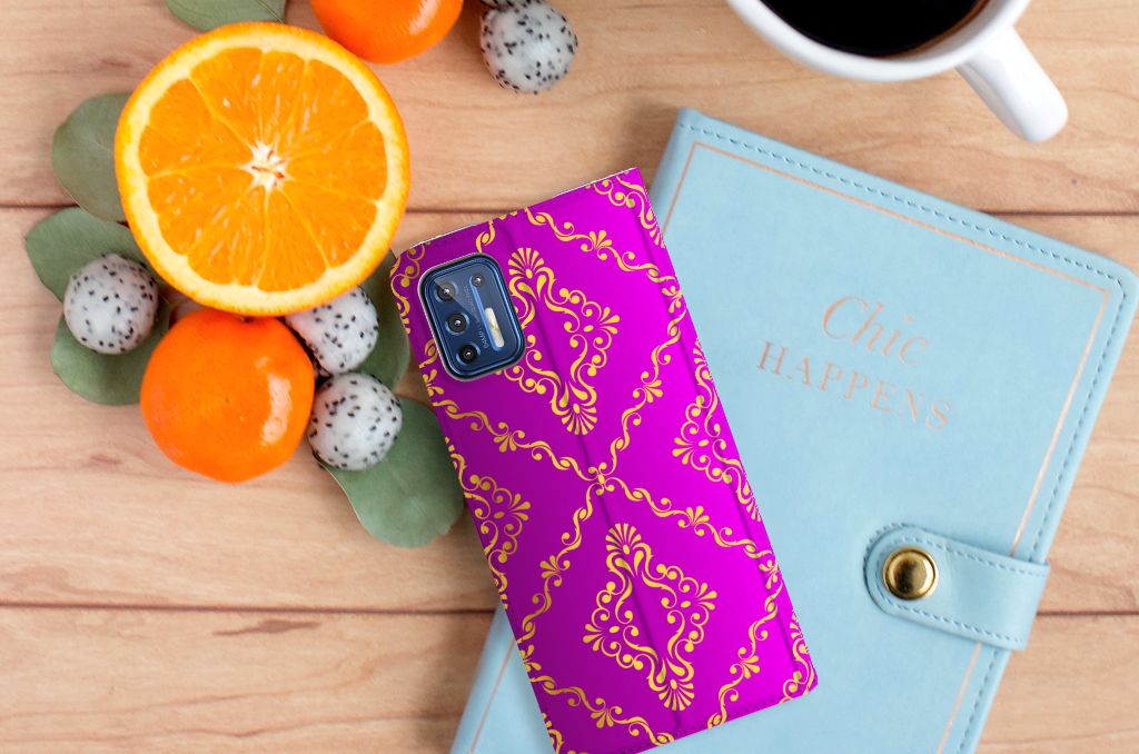 Telefoon Hoesje Motorola Moto G9 Plus Barok Roze - B2C Telecom