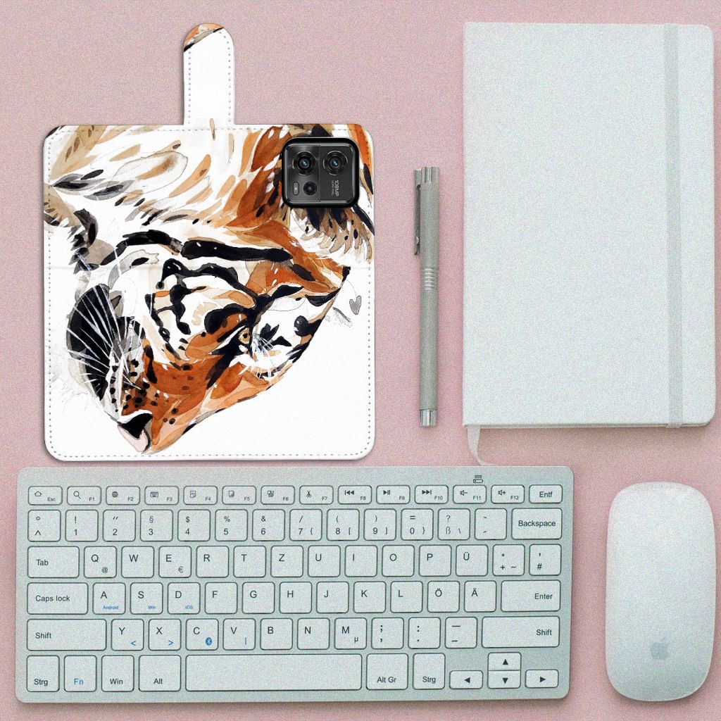 Hoesje Motorola Moto G72 Watercolor Tiger