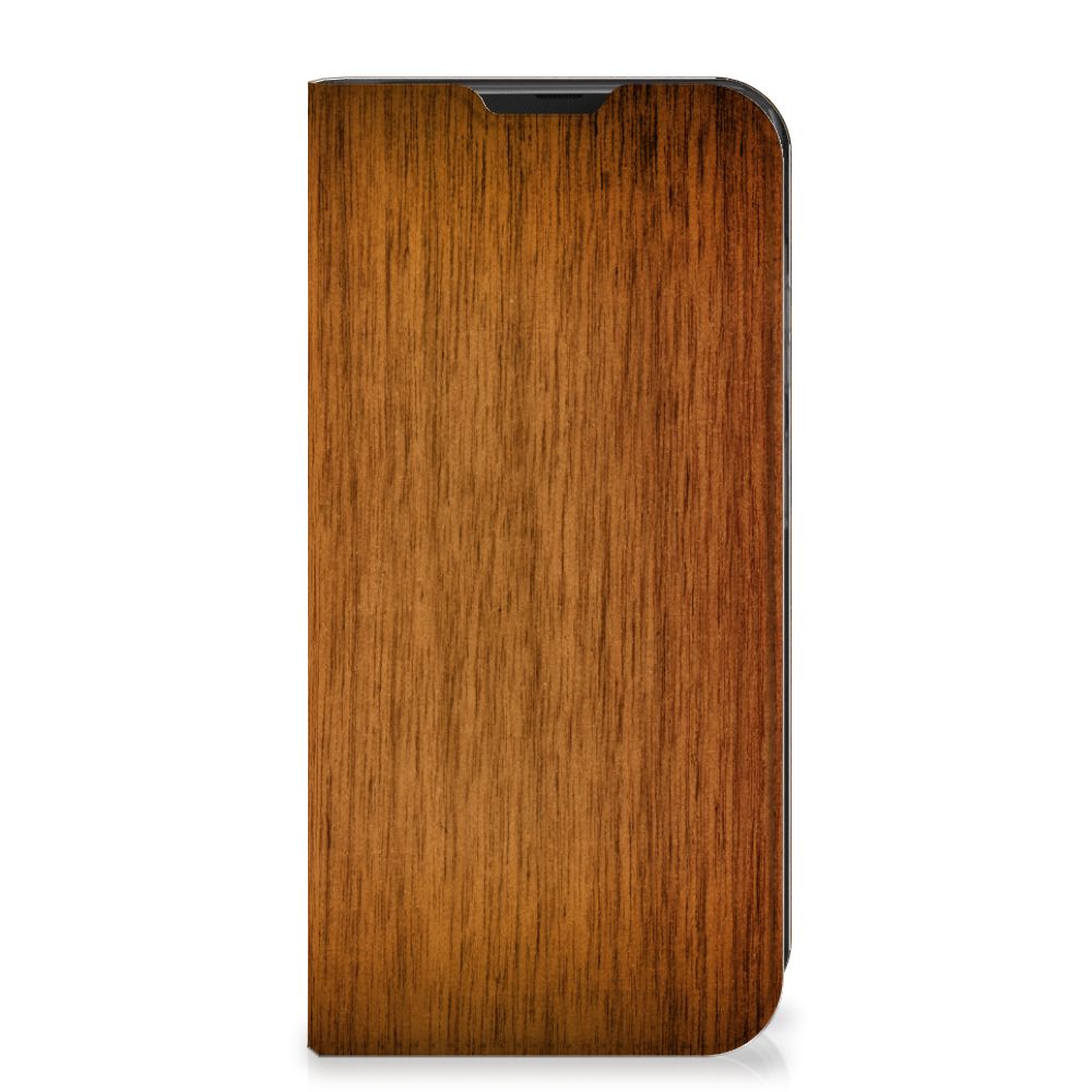 Samsung Galaxy Xcover 6 Pro Book Wallet Case Donker Hout