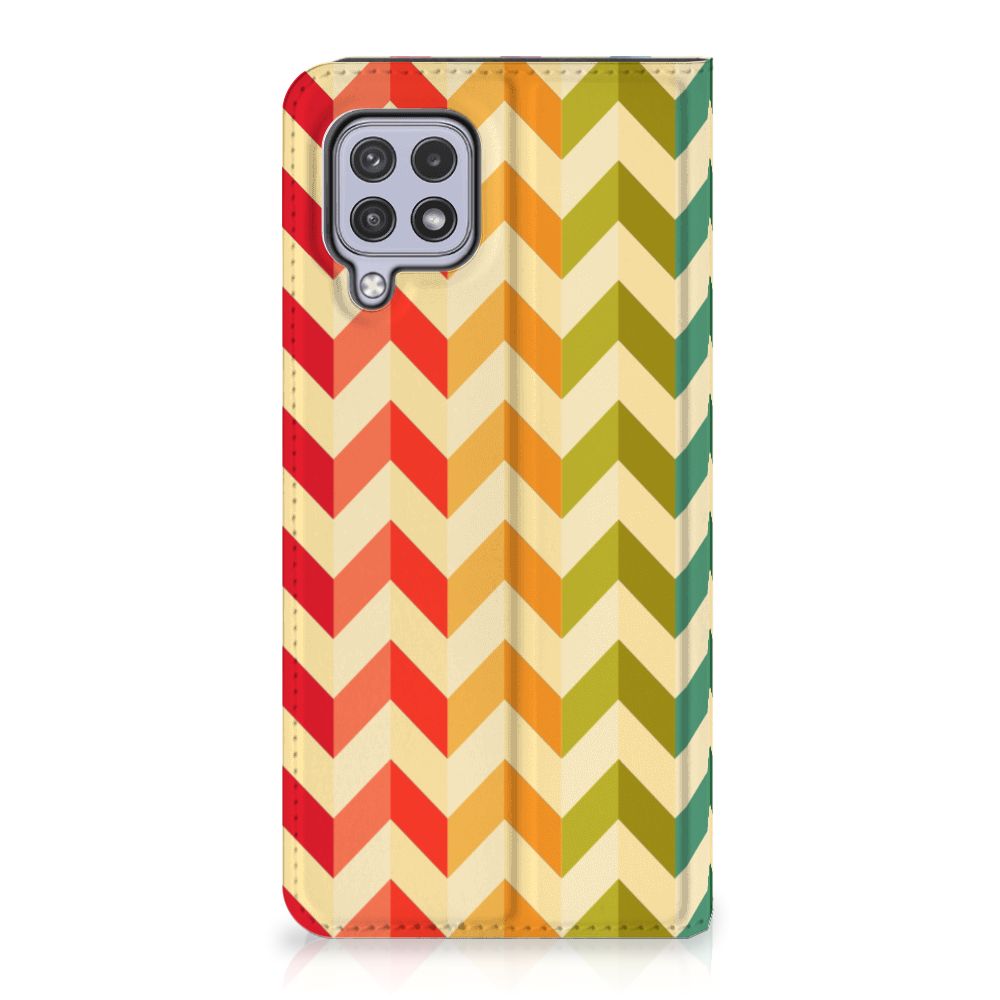 Samsung Galaxy A22 4G | M22 Hoesje met Magneet Zigzag Multi Color - B2C Telecom