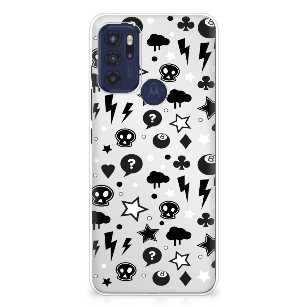 Silicone Back Case Motorola Moto G60s Silver Punk B2C Telecom