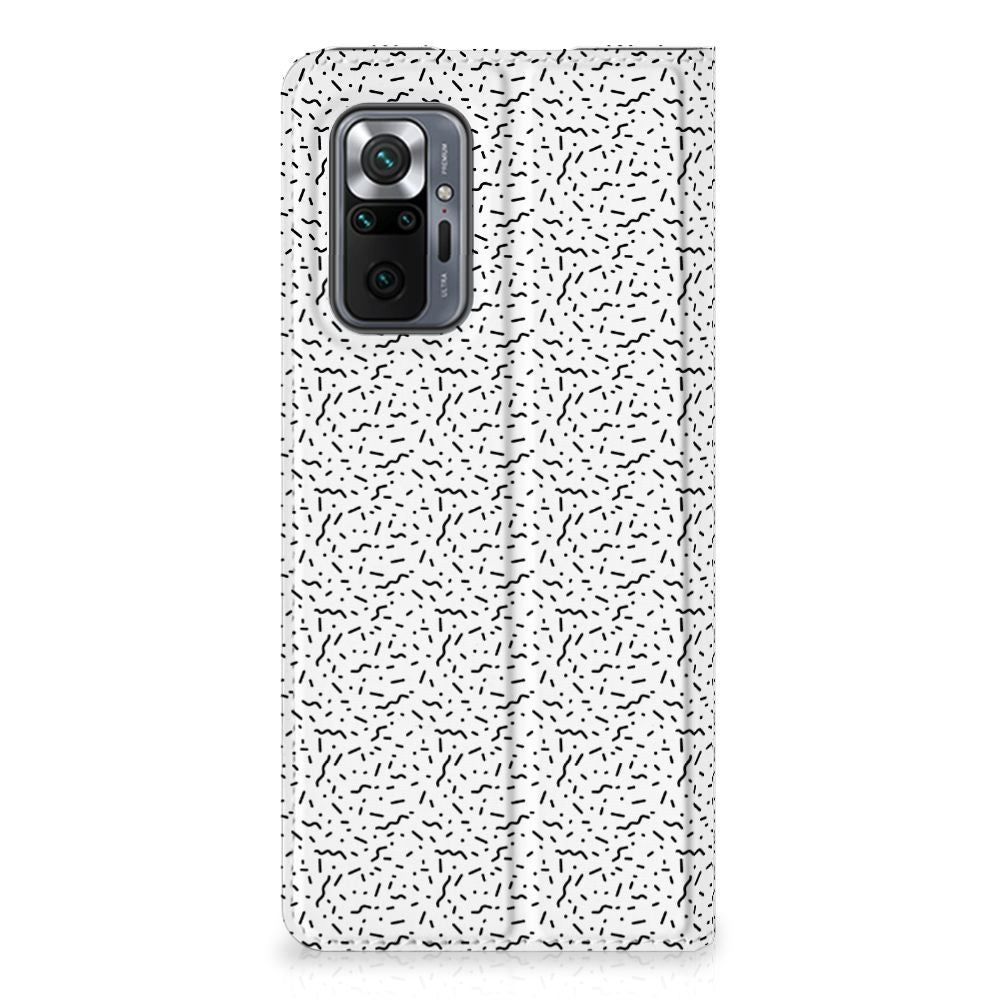 Xiaomi Redmi Note 10 Pro Hoesje met Magneet Stripes Dots - B2C Telecom