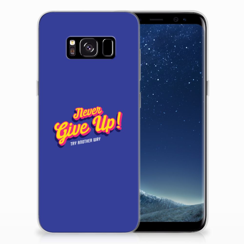 Samsung Galaxy S8 Siliconen hoesje met naam Never Give Up