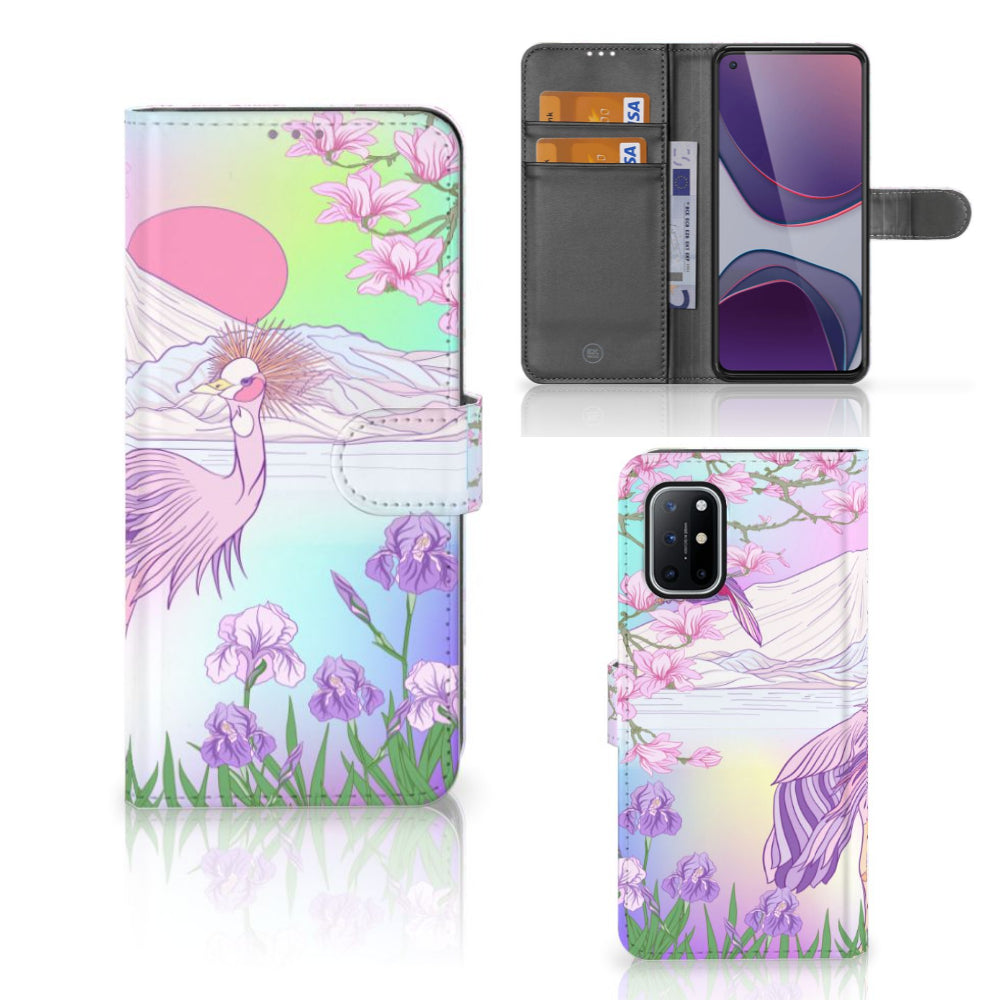 OnePlus 8T Telefoonhoesje met Pasjes Bird