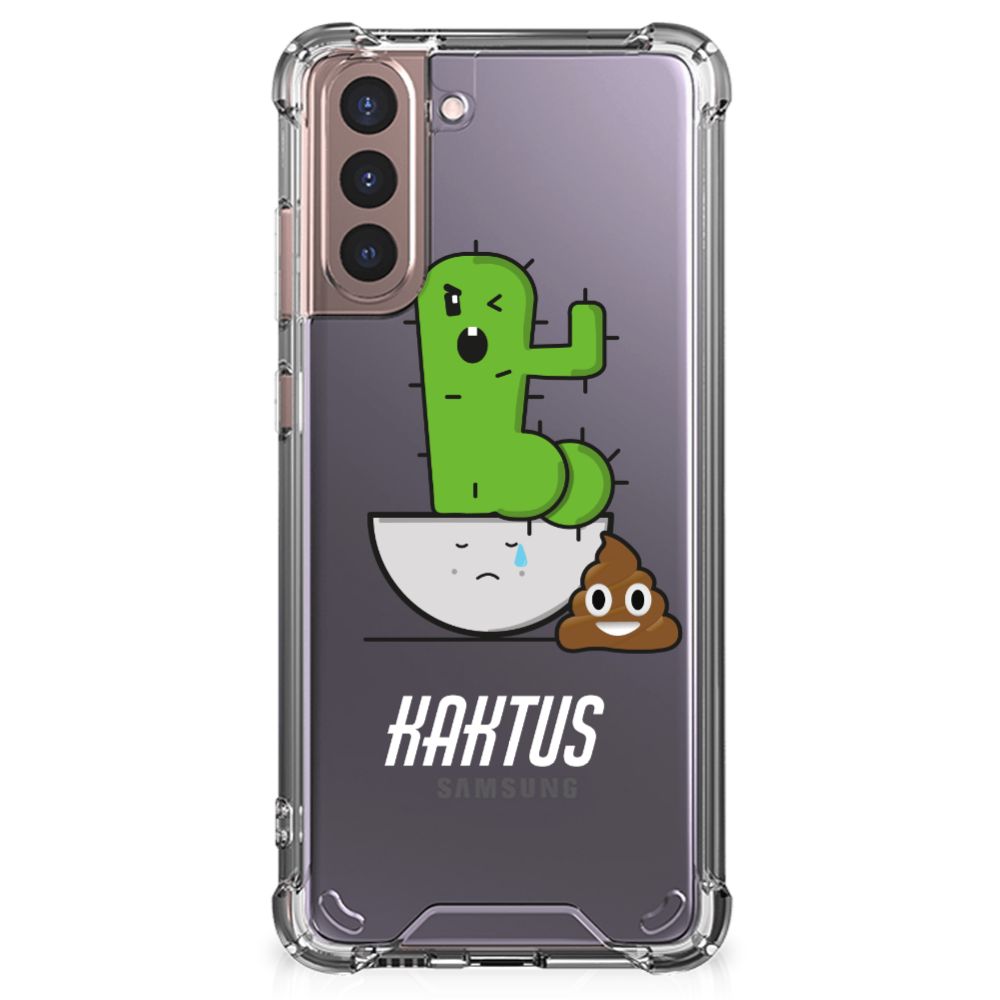 Samsung Galaxy S21 Plus Stevig Bumper Hoesje Cactus Poo B2C Telecom