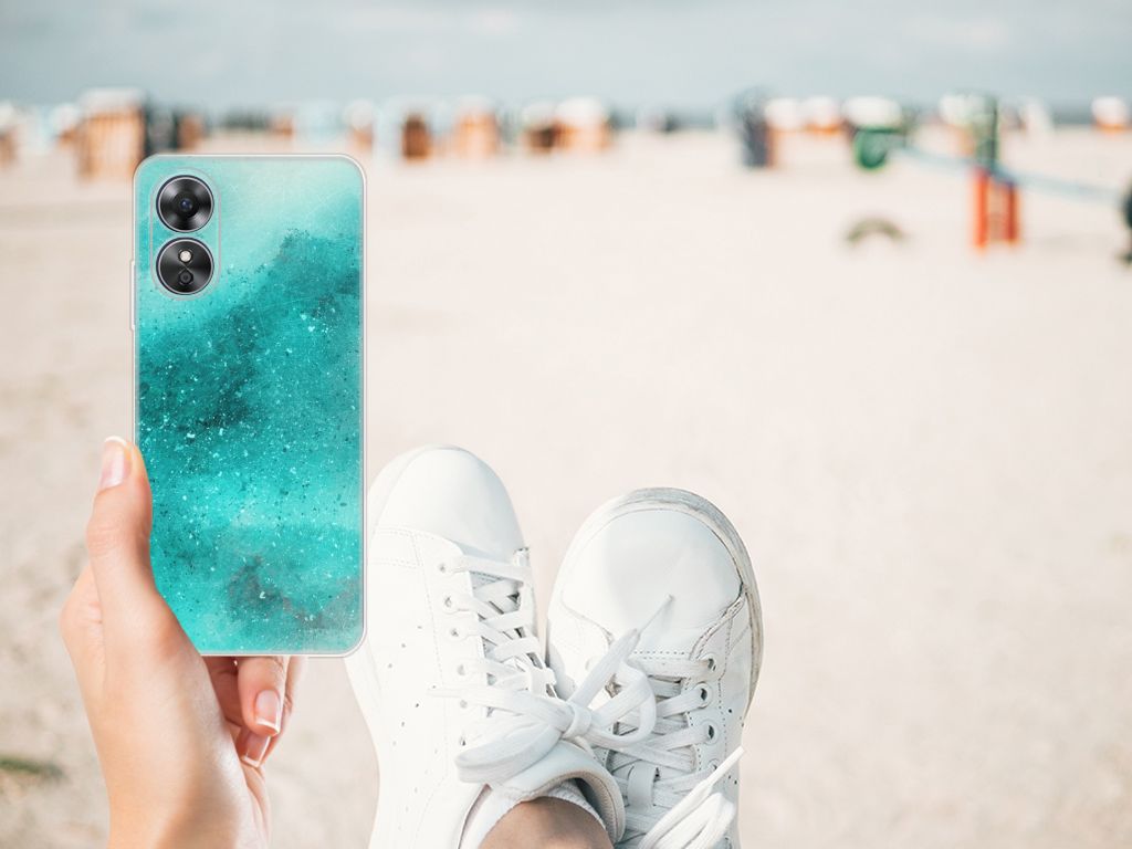 Hoesje maken OPPO A17 Painting Blue B2C Telecom