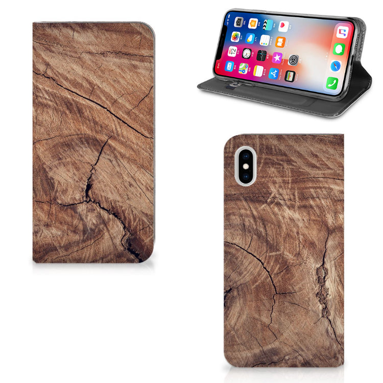 Apple iPhone Xs Max Book Wallet Case Tree Trunk