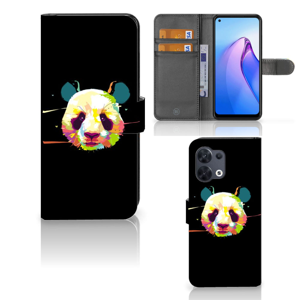 OPPO Reno8 Leuk Hoesje Panda Color