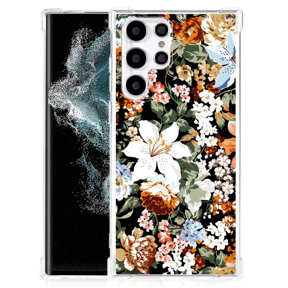 Case voor Samsung Galaxy S22 Ultra Dark Flowers