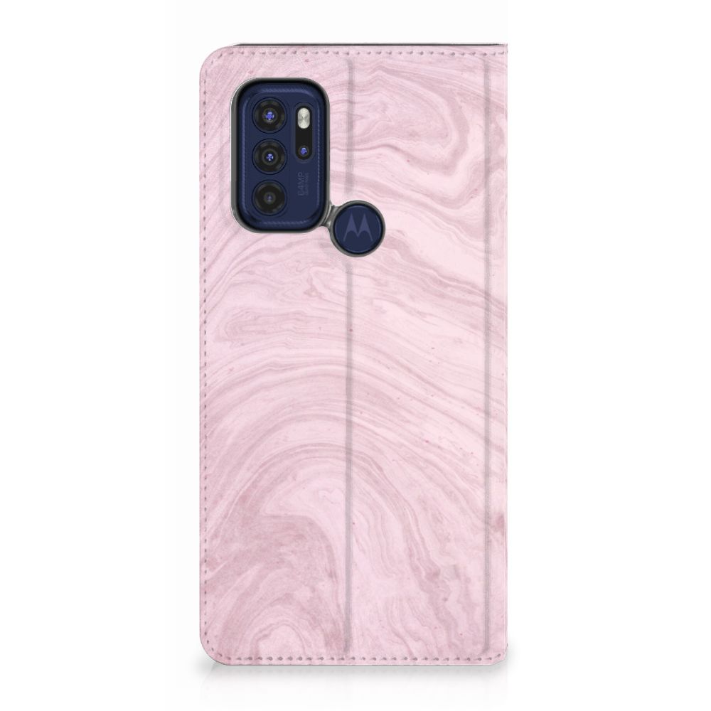 Motorola Moto G60s Standcase Marble Pink - Origineel Cadeau Vriendin - B2C Telecom