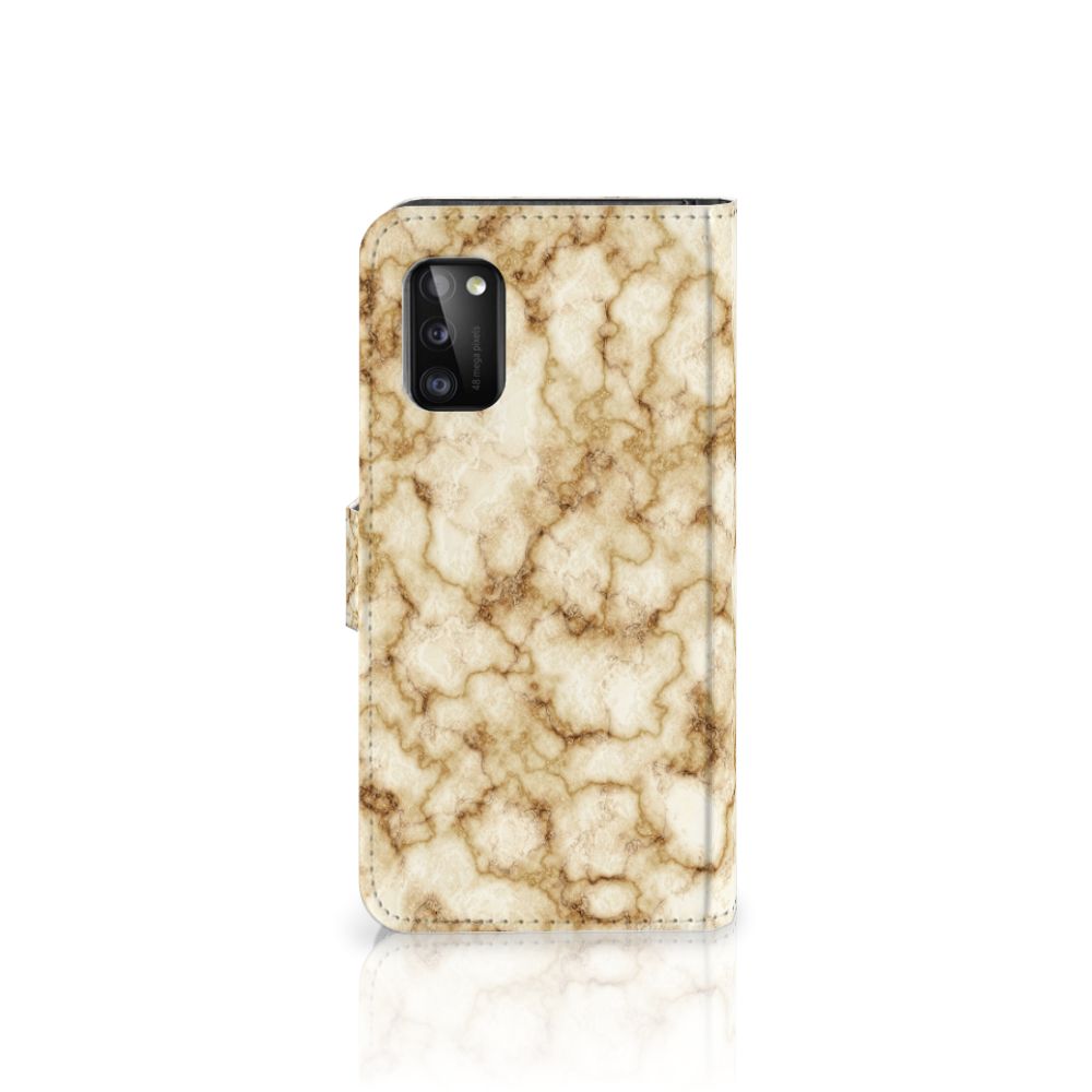 Samsung Galaxy A41 Bookcase Marmer Goud