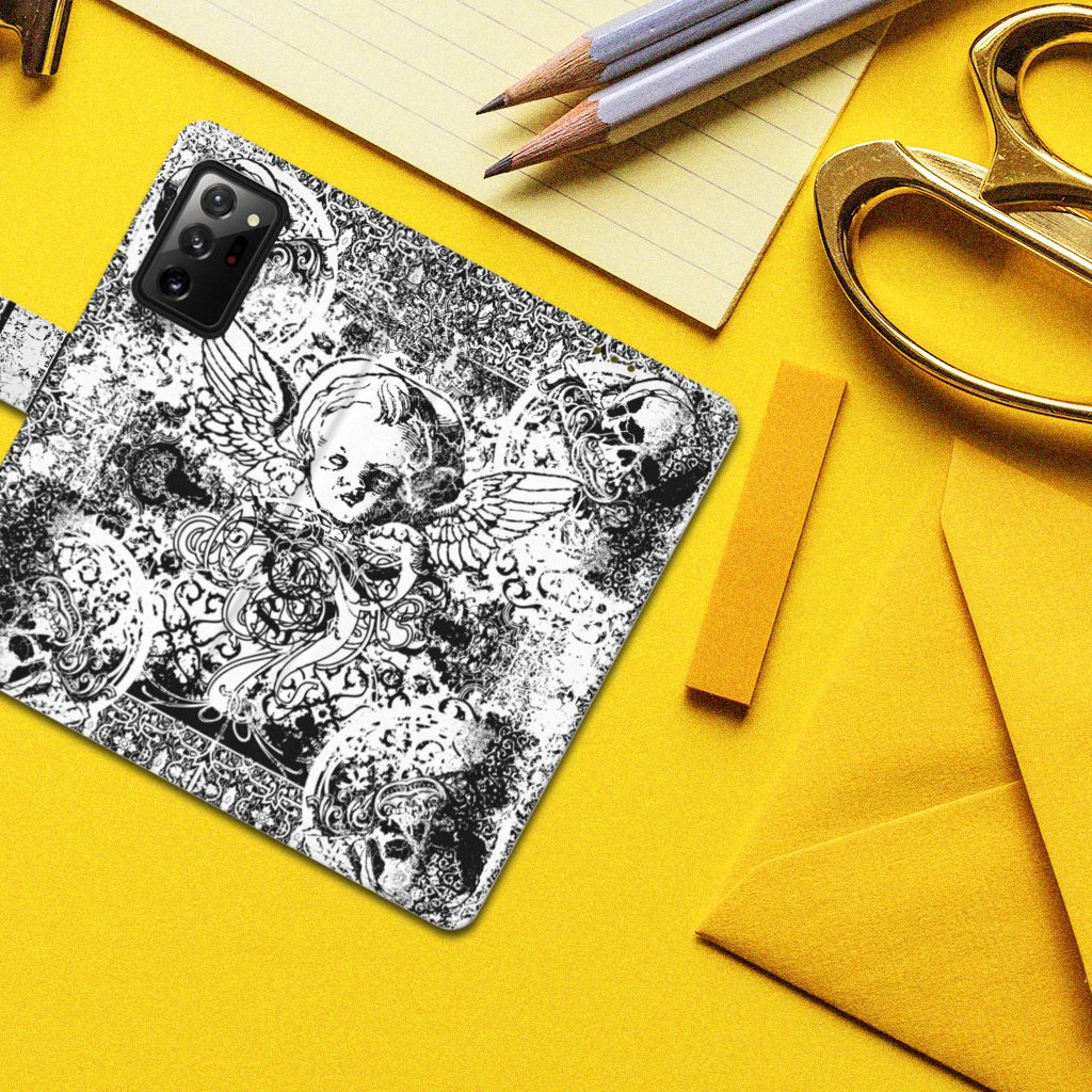 Telefoonhoesje met Naam Samsung Galaxy Note20 Ultra Skulls Angel